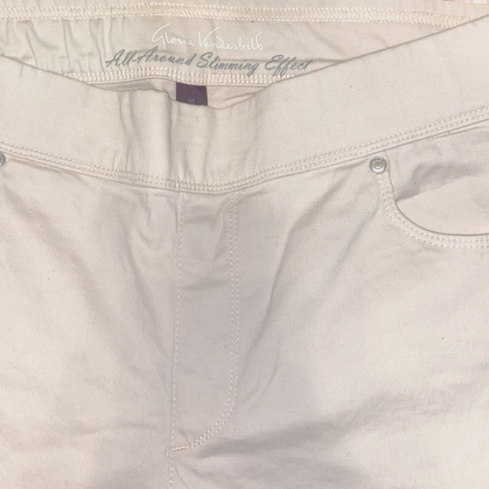 Gloria Vanderbilt Mid rise avery Clam Digger light pink pants women size 10 - Picture 7 of 8